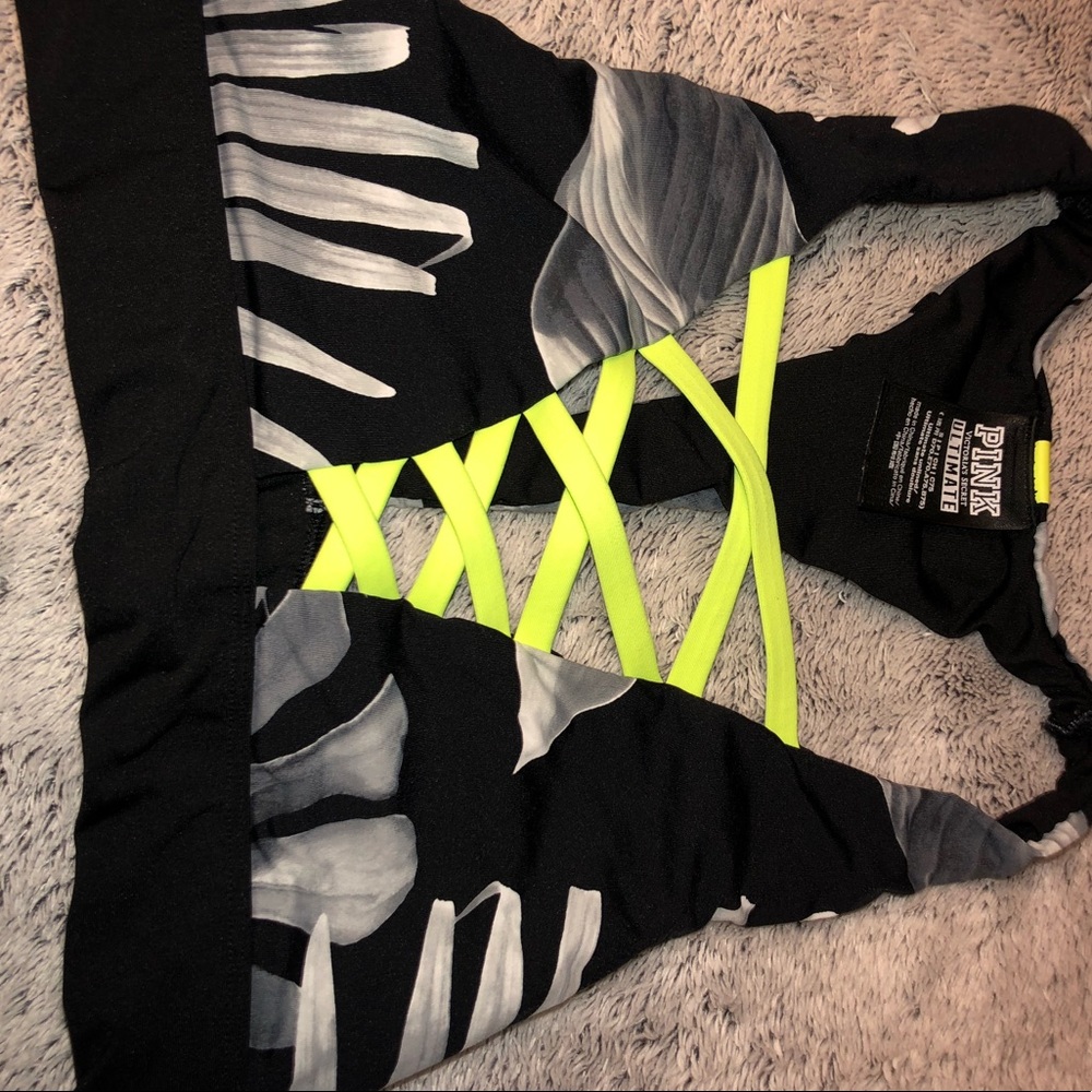 Pink sports bra